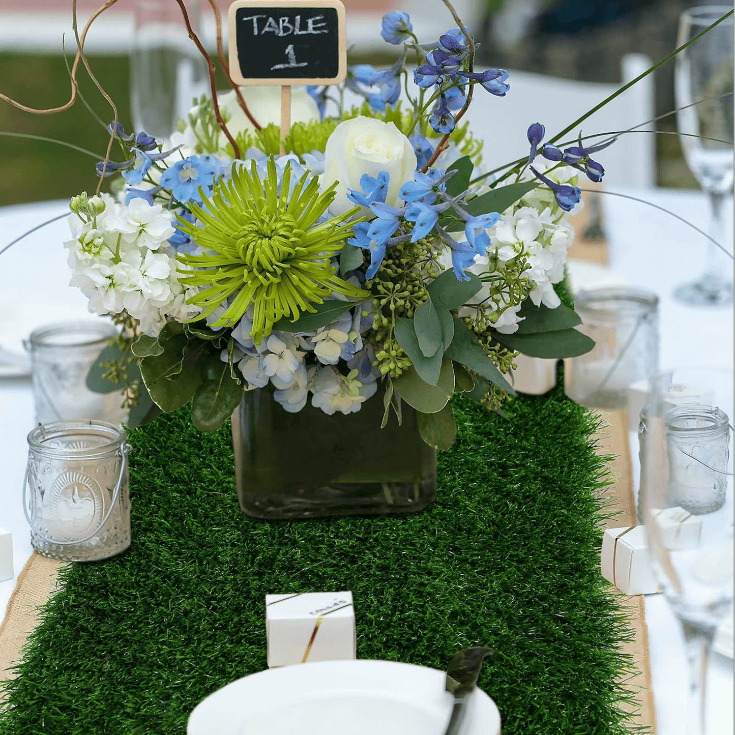 XLX TURF Green Artificial Grass Table Runner